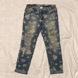 Bongo blue distressed boyfriend jeans size 5